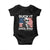 Funny George Washington Baby Onesie Suck It England Bold Patriotic 4th of July 1776 TS02 Black Print Your Wear