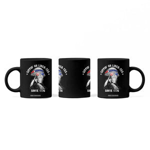 Funny George Washington Coffee Mug 4th Of July Sippin On Liber Tea Liberty American Flag 1776 TS10 Print Your Wear