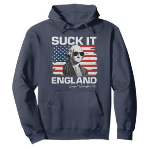 Funny George Washington Hoodie Suck It England Bold Patriotic 4th of July 1776 TS02 Navy Print Your Wear