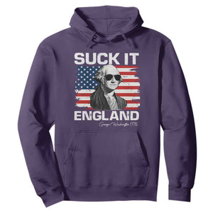 Funny George Washington Hoodie Suck It England Bold Patriotic 4th of July 1776 TS02 Purple Print Your Wear
