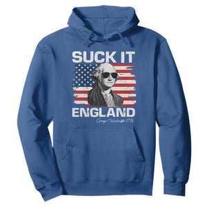 Funny George Washington Hoodie Suck It England Bold Patriotic 4th of July 1776 TS02 Royal Blue Print Your Wear