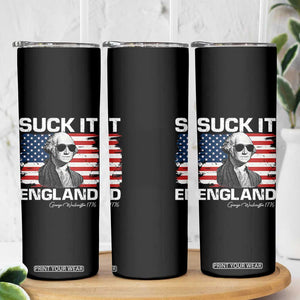 Funny George Washington Skinny Tumbler Suck It England Bold Patriotic 4th of July 1776 TS02 Print Your Wear