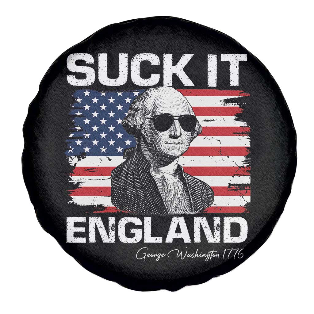 Funny George Washington Spare Tire Cover Suck It England Bold Patriotic 4th of July 1776 TS02 Print Your Wear