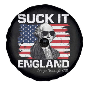 Funny George Washington Spare Tire Cover Suck It England Bold Patriotic 4th of July 1776 TS02 Print Your Wear