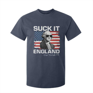 Funny George Washington T Shirt For Kid Suck It England Bold Patriotic 4th of July 1776 TS02 Navy Print Your Wear