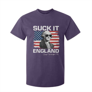 Funny George Washington T Shirt For Kid Suck It England Bold Patriotic 4th of July 1776 TS02 Purple Print Your Wear