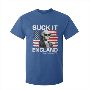 Funny George Washington T Shirt For Kid Suck It England Bold Patriotic 4th of July 1776 TS02 Royal Blue Print Your Wear