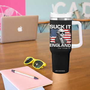 Funny George Washington Tumbler With Handle Suck It England Bold Patriotic 4th of July 1776 TS02 Print Your Wear