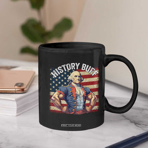 Funny George Washington Weightlifting History Buff Coffee Mug 4th of July Patriotic TS11 Print Your Wear