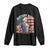 Funny George Washington Weightlifting History Buff Long Sleeve Shirt 4th of July Patriotic TS11 Black Print Your Wear