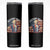 Funny George Washington Weightlifting History Buff Skinny Tumbler 4th of July Patriotic TS11 Black Print Your Wear