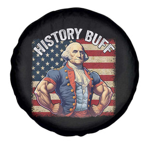 Funny George Washington Weightlifting History Buff Spare Tire Cover 4th of July Patriotic TS11 Print Your Wear
