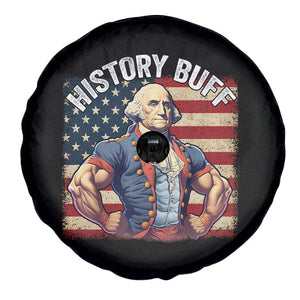 Funny George Washington Weightlifting History Buff Spare Tire Cover 4th of July Patriotic TS11 Print Your Wear