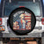 Funny George Washington Weightlifting History Buff Spare Tire Cover 4th of July Patriotic TS11 No hole Black Print Your Wear