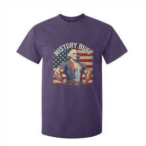 Funny George Washington Weightlifting History Buff T Shirt For Kid 4th of July Patriotic TS11 Purple Print Your Wear