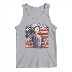 Funny George Washington Weightlifting History Buff Tank Top 4th of July Patriotic TS11 Athletic Heather Print Your Wear