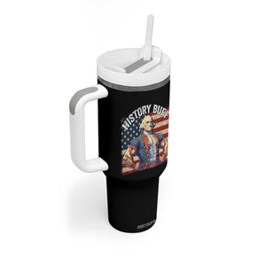 Funny George Washington Weightlifting History Buff Tumbler With Handle 4th of July Patriotic TS11 Print Your Wear