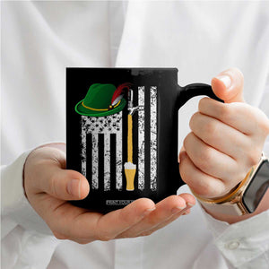 Funny German Beer Coffee Mug Oktoberfest Vintage American Flag Alpine hat TS11 Print Your Wear