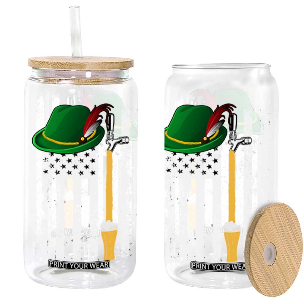 Funny German Beer Glass Can Oktoberfest Vintage American Flag Alpine hat TS11 Black Print Your Wear