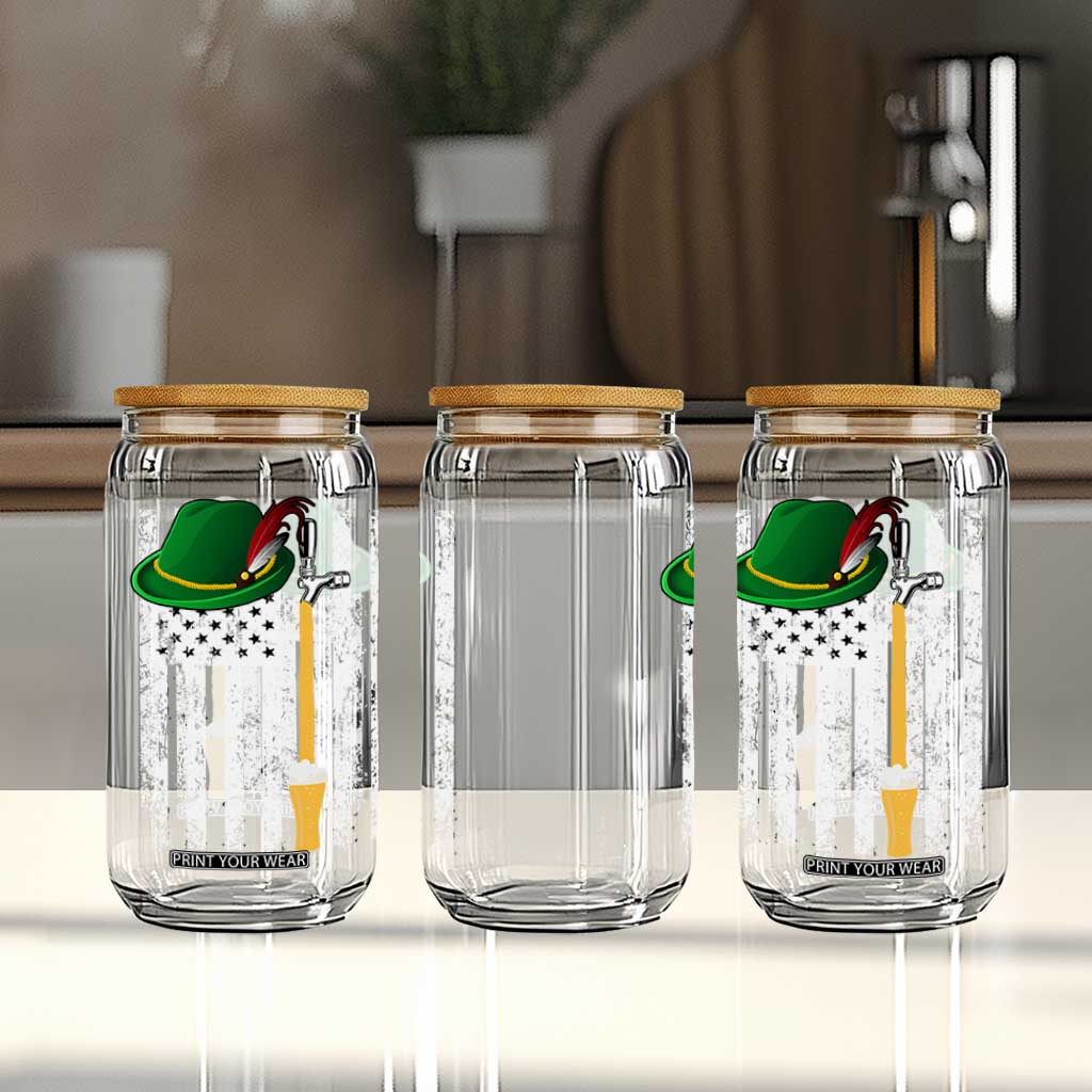 Funny German Beer Glass Can Oktoberfest Vintage American Flag Alpine hat TS11 Print Your Wear