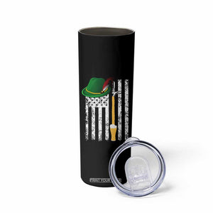 Funny German Beer Skinny Tumbler Oktoberfest Vintage American Flag Alpine hat TS11 Print Your Wear