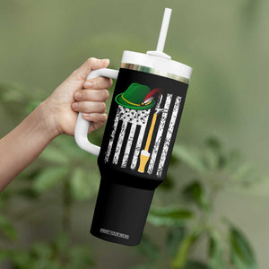 Funny German Beer Tumbler With Handle Oktoberfest Vintage American Flag Alpine hat TS11 Print Your Wear