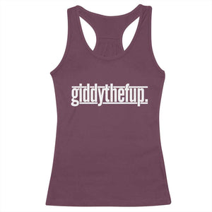 Funny Giddythefup Derby Day Racerback Tank Top Derby Giddy Up Horse Racing TS11 Print Your Wear