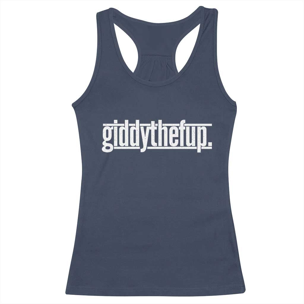 Funny Giddythefup Derby Day Racerback Tank Top Derby Giddy Up Horse Racing TS11 Print Your Wear