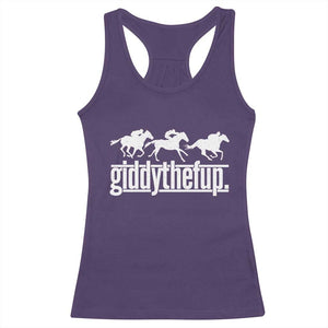Funny Giddythefup Derby Day Racerback Tank Top Vintage Giddy Up Horse Racing TS11 Print Your Wear