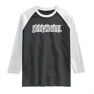 Funny Giddythefup Derby Day Raglan Shirt Derby Giddy Up Horse Racing TS11 Sport Gray Print Your Wear