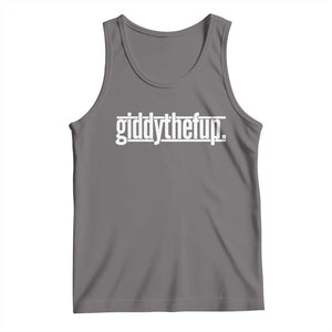 Funny Giddythefup Derby Day Tank Top Derby Giddy Up Horse Racing TS11 Deep Heather Print Your Wear