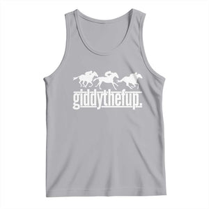 Funny Giddythefup Derby Day Tank Top Vintage Giddy Up Horse Racing TS11 Athletic Heather Print Your Wear