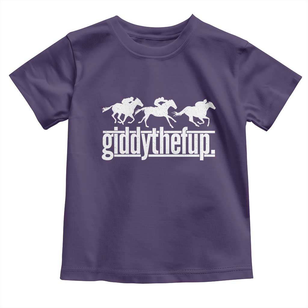 Funny Giddythefup Derby Day Toddler T Shirt Vintage Giddy Up Horse Racing TS11 Print Your Wear