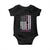 Funny Girl Dad Outnumbered Baby Onesie Vintage American Flag Father's Day TS11 Black Print Your Wear