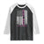 Funny Girl Dad Outnumbered Raglan Shirt Vintage American Flag Father's Day TS11 Black White Print Your Wear