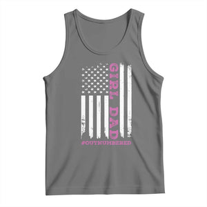 Funny Girl Dad Outnumbered Tank Top Vintage American Flag Father's Day TS11 Print Your Wear