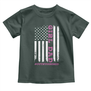 Funny Girl Dad Outnumbered Toddler T Shirt Vintage American Flag Father's Day TS11 Print Your Wear