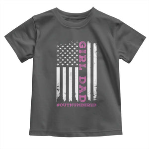 Funny Girl Dad Outnumbered Toddler T Shirt Vintage American Flag Father's Day TS11 Print Your Wear