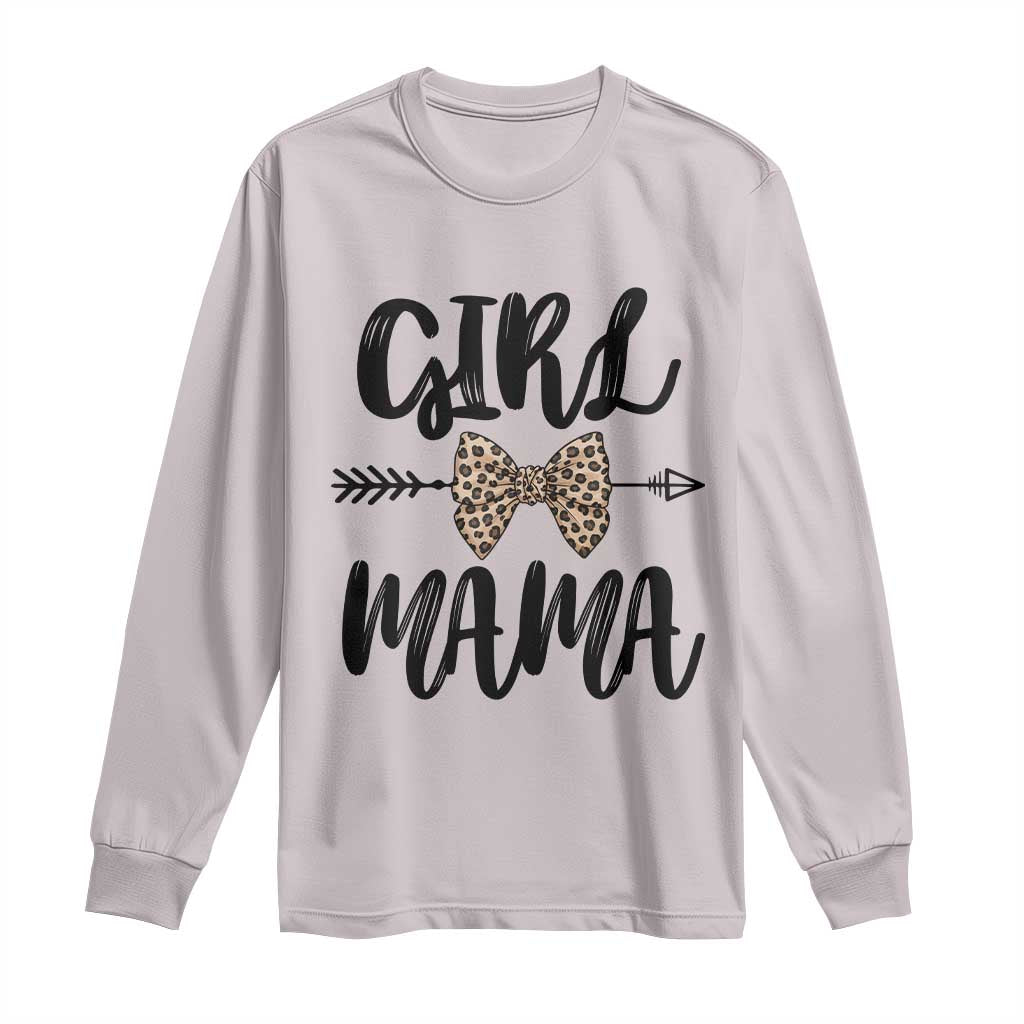 Funny Girl Mama Long Sleeve Shirt Leopard New Mom Mother's Day TS11 Ice Gray Print Your Wear