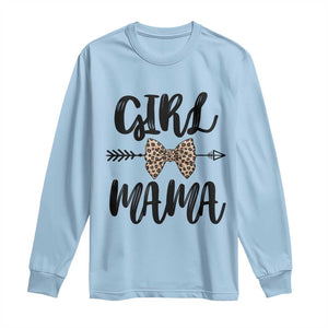 Funny Girl Mama Long Sleeve Shirt Leopard New Mom Mother's Day TS11 Light Blue Print Your Wear