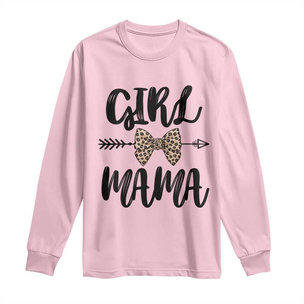 Funny Girl Mama Long Sleeve Shirt Leopard New Mom Mother's Day TS11 Light Pink Print Your Wear