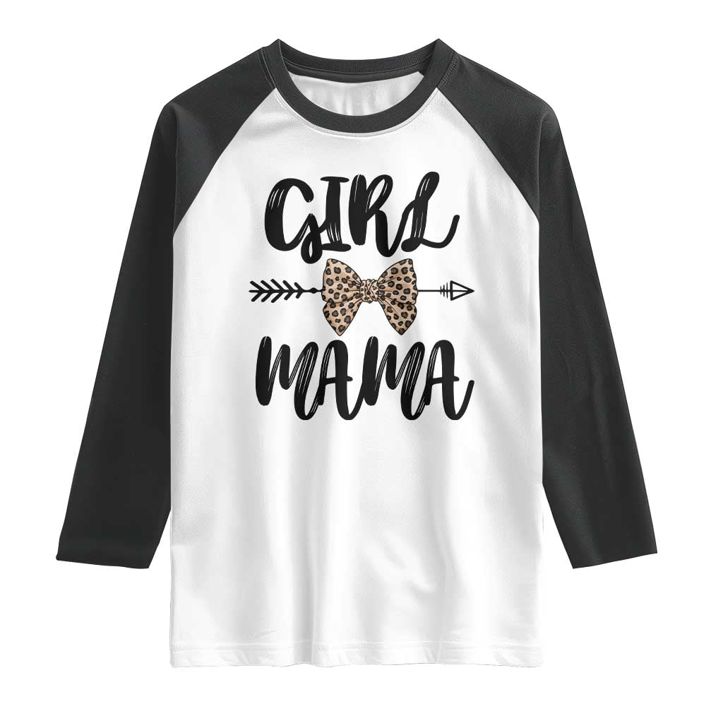Funny Girl Mama Raglan Shirt Leopard New Mom Mother's Day TS11 White Black Print Your Wear
