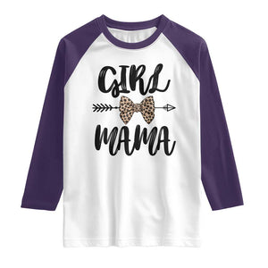 Funny Girl Mama Raglan Shirt Leopard New Mom Mother's Day TS11 White Purple Print Your Wear