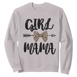 Funny Girl Mama Sweatshirt Leopard New Mom Mother's Day TS11 Ice Gray Print Your Wear