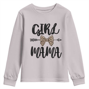 Funny Girl Mama Youth Sweatshirt Leopard New Mom Mother's Day TS11 Ice Gray Print Your Wear