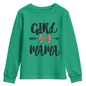 Funny Girl Mama Youth Sweatshirt Leopard New Mom Mother's Day TS11 Irish Green Print Your Wear