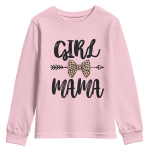 Funny Girl Mama Youth Sweatshirt Leopard New Mom Mother's Day TS11 Light Pink Print Your Wear