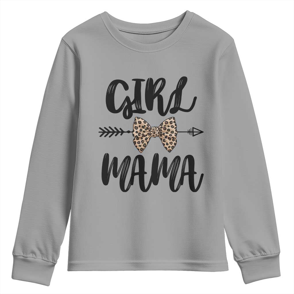 Funny Girl Mama Youth Sweatshirt Leopard New Mom Mother's Day TS11 Sport Gray Print Your Wear
