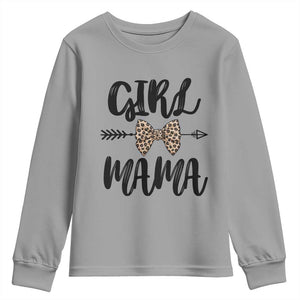 Funny Girl Mama Youth Sweatshirt Leopard New Mom Mother's Day TS11 Sport Gray Print Your Wear