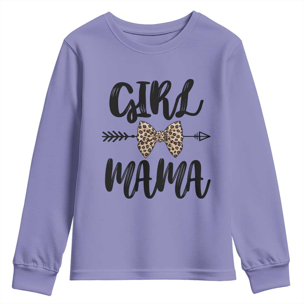 Funny Girl Mama Youth Sweatshirt Leopard New Mom Mother's Day TS11 Violet Print Your Wear